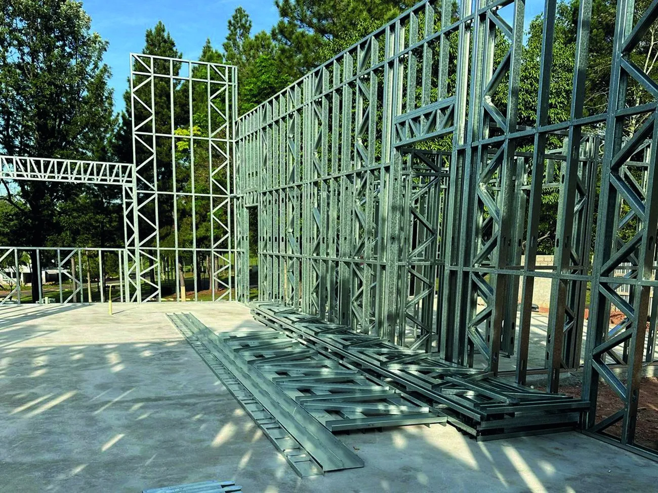 Estrutura em steel frame no Valle do Canaã