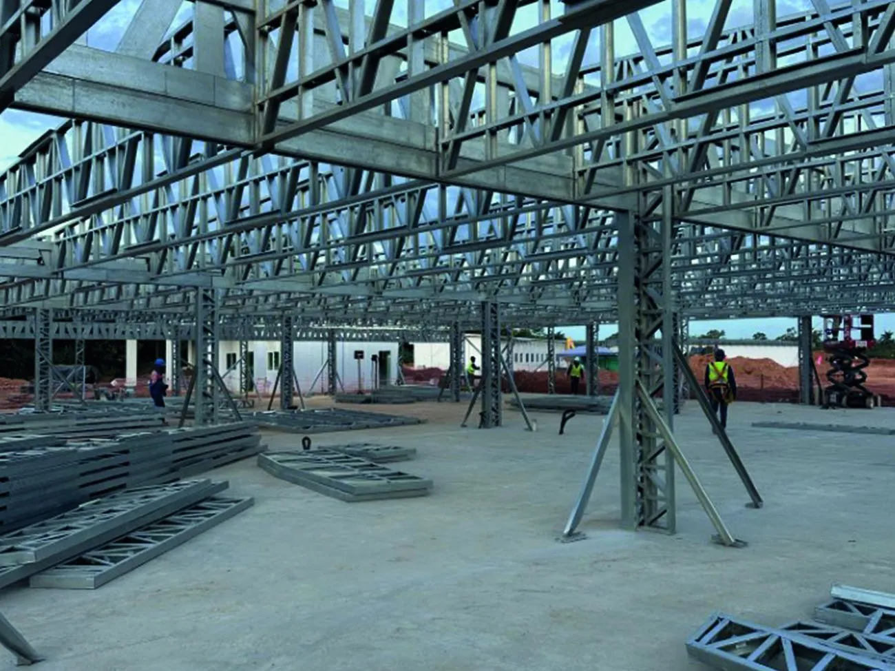 Estrutura de cobertura em steel frame na Novo Nordisk